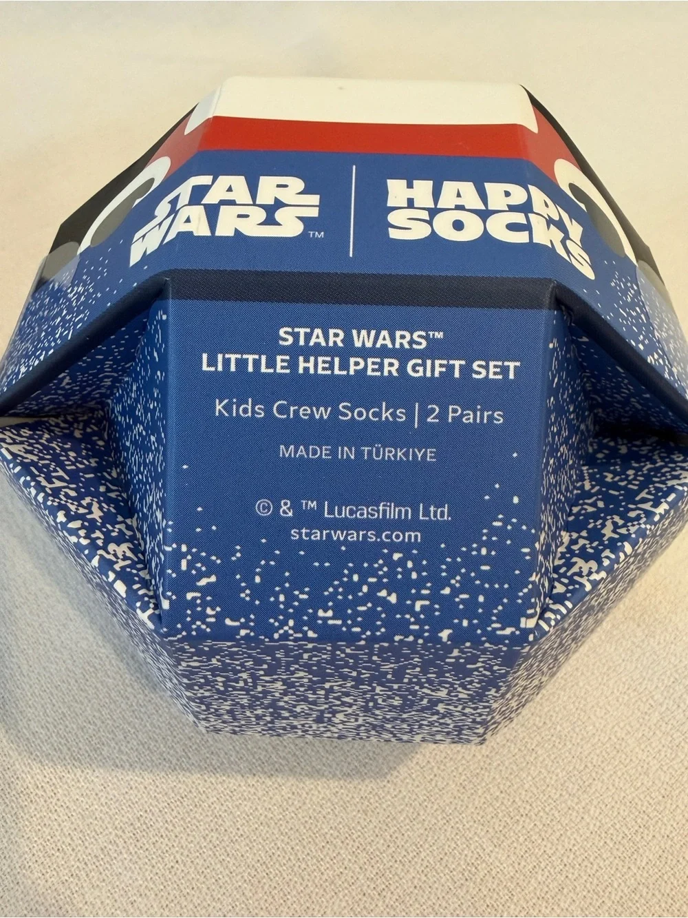 Happy Socks Star Wars Grogu Little Helper 2 Pair Gift Set Kids 4-6 Christmas